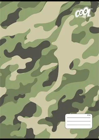 Sešit "Camouflage", 87-32, mix motivů, A4, čtverečkovaný, 32 listů, COOL BY VICTORIA OFERTA office vše pro kancelář Nízká Cena