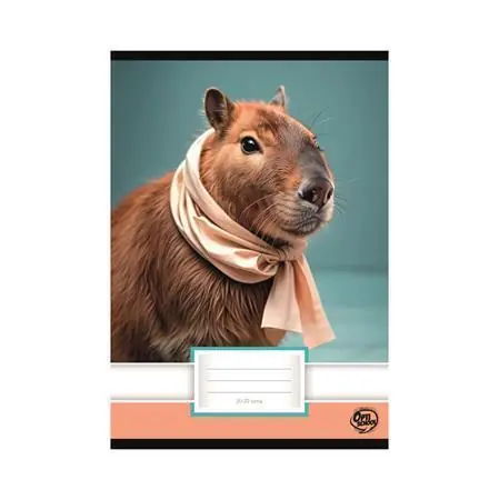 Akční Cena Sešit "Capybara", 20-32, A5, čistý, 32 listů, OPTISCHOOL 27I2032-023 OFERTA office vše pro kancelář