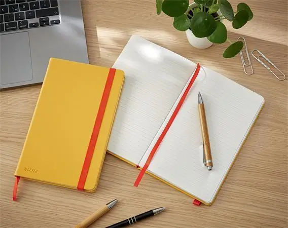 Výhodná Nabídka Poznámkový sešit "Cosy Soft Touch", matně žlutá, linkovaný, A5, 80 listů, tvrdé desky, LEITZ OFERTA office vše pro kancelář