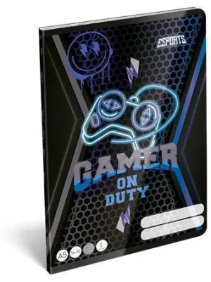 Akce Sešit "Esport Gamer on duty", 14-32, A5, linkovaný, 32 listů, 1. třída, LIZZYSULI 7500167008 OFERTA office vše pro kancelář