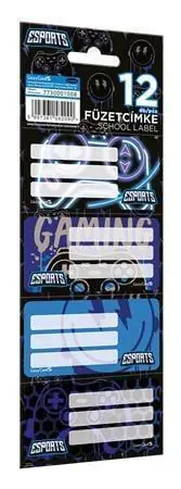 Školní etikety na sešity "Esport Gamer on duty", 12 ks/balení, LIZZYSULI 7730001008 OFERTA office vše pro kancelář Víkendová Akce