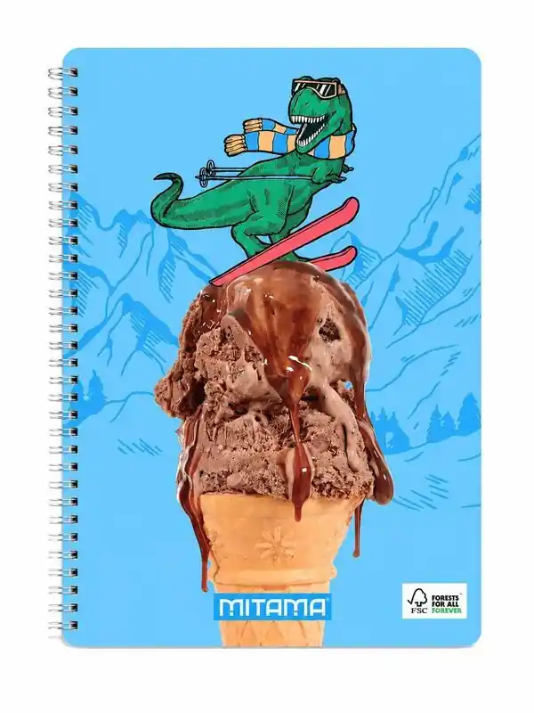 Must-Have Spirálový sešit "Fantasy colours", A4+, čtverečkovaný, 60 listů, dino, MITAMA 62621-90076 OFERTA office vše pro kancelář