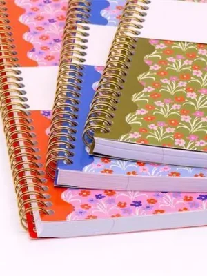 Spirálový sešit "Floral Jotta Notebook", mix barev, A4+, linkovaný, 100 listů, PUKKA 2143-FLO OFERTA office vše pro kancelář Poslední Šance