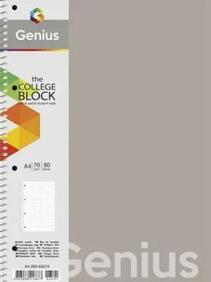 Rychlé Dodání Spirálový sešit "Genius", mix motivů, čtverečkovaný, A4, 80 listů, PP desky, SHKOLYARYK A4-080-6803K OFERTA office vše pro kancelář