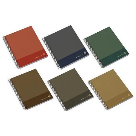 Akce Spirálový sešit "Kraft", mix barev, A4, čtverečkovaný, 100 listů, tvrdé desky, AMBAR 100305000210 OFERTA office vše pro kancelář