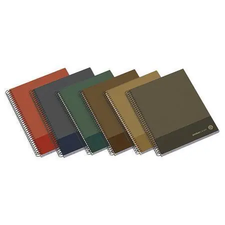 Novinka Spirálový sešit "Kraft", mix barev, A5, čtverečkovaný, 100 listů, tvrdé desky, AMBAR 100300020220 OFERTA office vše pro kancelář