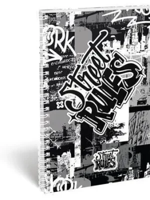 Spirálový sešit "Street Rules", A4, čtverečkovaný, 70 listů, LIZZYSULI 7500163003 OFERTA office vše pro kancelář Časově Omezené