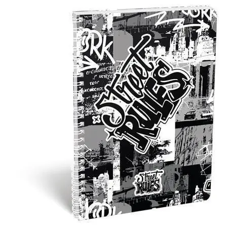Spirálový sešit "Street Rules", A4, čtverečkovaný, 70 listů, LIZZYSULI 7500163003 OFERTA office vše pro kancelář Časově Omezené