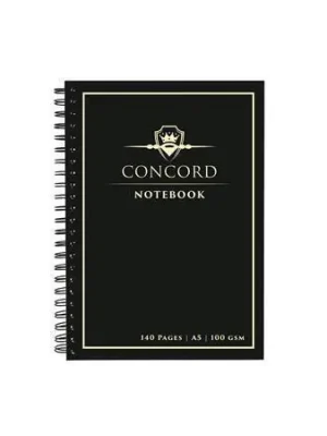 Sleva Spirálový sešit, černá, A5, linkovaný, 70 listů, CONCORD 8959 OFERTA office vše pro kancelář