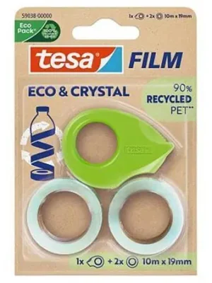 Autentický Lepicí páska s odvíječem "Eco&Crystal", transparentní, 19 mm x 10 m, 2 ks, TESA OFERTA office vše pro kancelář