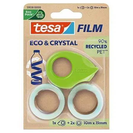 Autentický Lepicí páska s odvíječem "Eco&Crystal", transparentní, 19 mm x 10 m, 2 ks, TESA OFERTA office vše pro kancelář