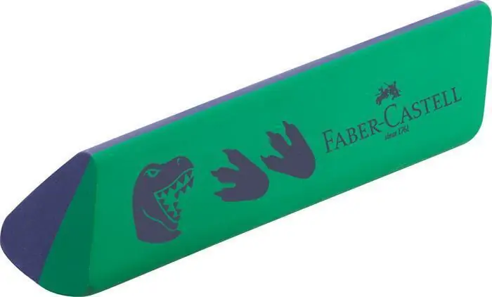 Pryž "Dinosaurus", displej/15 ks, modro-zelená, trojhranná, FABER-CASTELL 188750 OFERTA office vše pro kancelář Novinka