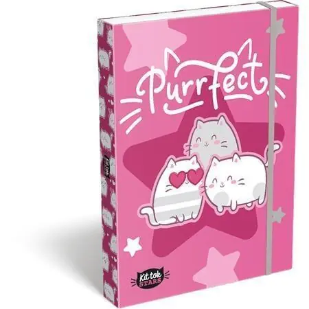 Tovární Cena Desky s gumičkou "Kit tok Stars Purrfect", 44 mm, karton, A4, LIZZYSULI 7470216002 OFERTA office vše pro kancelář