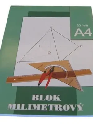 Milimetrový papír A4 50 listů blok, STEPA OFERTA office vše pro kancelář Pouze Dnes