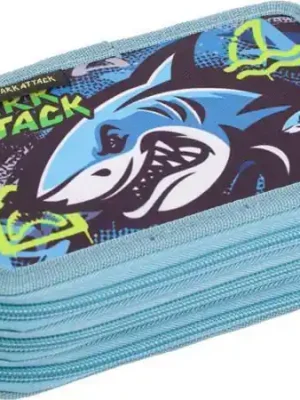 Penál "Shark Attack", třípatrový, na zip, LIZZYSULI 7210044007 OFERTA office vše pro kancelář Originální