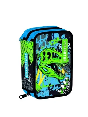 Expresní Doručení Penál plný "Triplo", dinosaurus, třípatrový, na zip, MITAMA 64860 OFERTA office vše pro kancelář