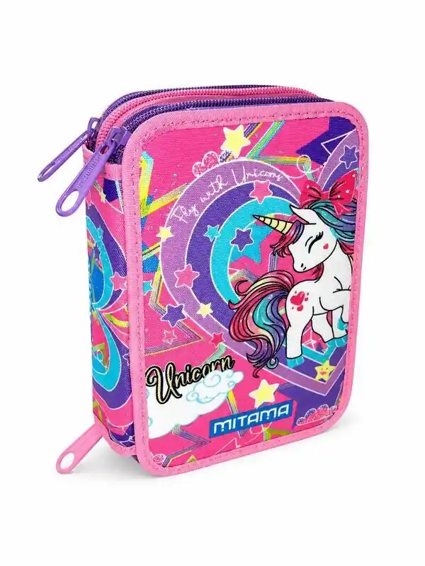 Levný Penál plný "Triplo", Uni Dream, třípatrový, na zip, MITAMA 64977 OFERTA office vše pro kancelář