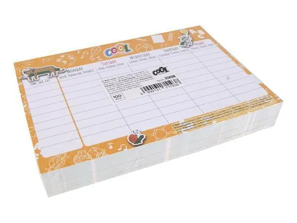 Oblíbený Rozvrh, žlutá / zelená, A5, oboustranný, 100 ks/ balení, COOL BY VICTORIA OFERTA office vše pro kancelář