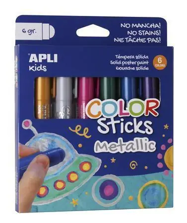 Objednat Nyní Temperové tyčinky "Kids", 6 různých metalických barev, APLI OFERTA office vše pro kancelář