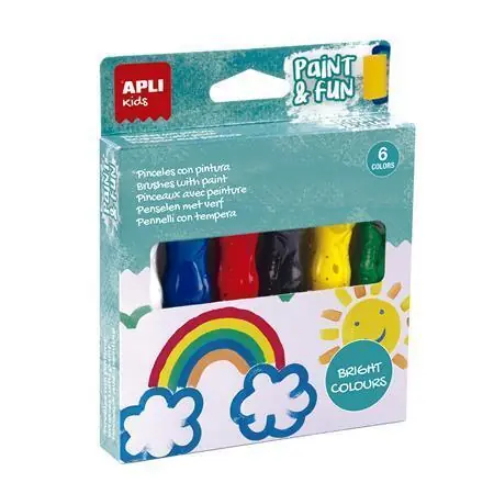 Štětcové tempery "Kids", 6 barev, APLI 19415 OFERTA office vše pro kancelář Bezpečná Platba