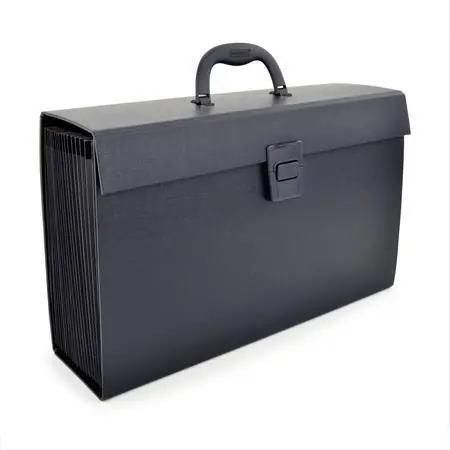 Objednat Nyní Aktovka na dokumenty, s držadlem, černá, 19 přihrádek, A4, PP, RAPESCO OFERTA office vše pro kancelář