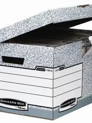 Archivační kontejner "BANKERS BOX® SYSTEM", šedá, uzaviratelné víko, karton, FELLOWES OFERTA office vše pro kancelář Cenově Výhodný