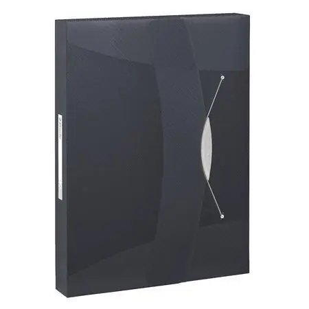 Box na spisy s gumičkou "Jumbo Vivida", Vivida černá, 40 mm, A4, PP, ESSELTE OFERTA office vše pro kancelář Ověřený