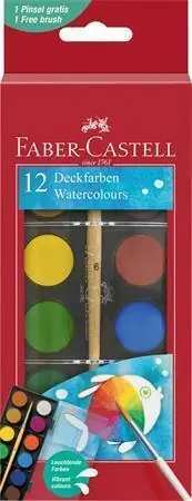 Kup Teď Vodové barvy, 12 ks, 24 mm, FABER-CASTELL 125017 OFERTA office vše pro kancelář