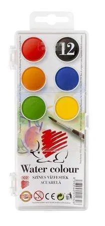 Novinka Vodové barvy, 12 pieces, 22,5 mm, ICO "Ježek" OFERTA office vše pro kancelář