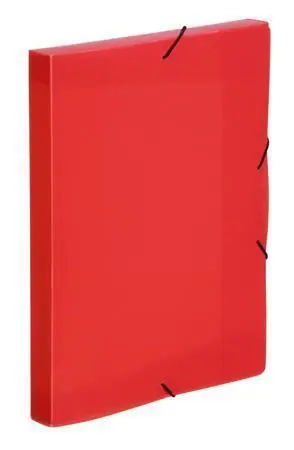 Originální Desky s gumičkou "Coolbox", transparentní červená, PP, 30 mm, A4, VIQUEL 021375-09 OFERTA office vše pro kancelář