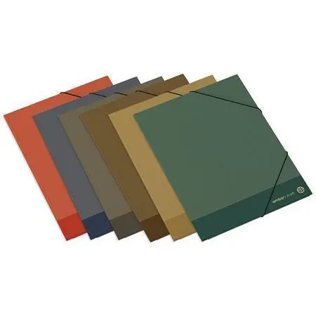Desky s gumičkou "Kraft", mix barev, karton, A4, AMBAR 100203690010 OFERTA office vše pro kancelář Nová Kolekce