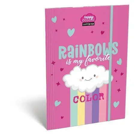 Originální Desky s gumičkou "Lollipop Rainbow", karton, A4, LIZZYSULI 7460148001 OFERTA office vše pro kancelář