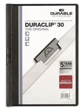 Finální Výprodej Desky s rychlovazačem "DURACLIP® 30", černá, s klipem, A4, DURABLE OFERTA office vše pro kancelář