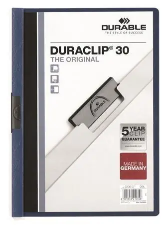 Sezónní Sleva Desky s rychlovazačem "DURACLIP® 30", tmavě modrá, s klipem, A4, DURABLE OFERTA office vše pro kancelář