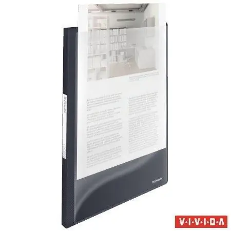 Značkový Katalogová kniha s přední kapsou "Vivida", černá, A4, 40 kapes, ESSELTE OFERTA office vše pro kancelář