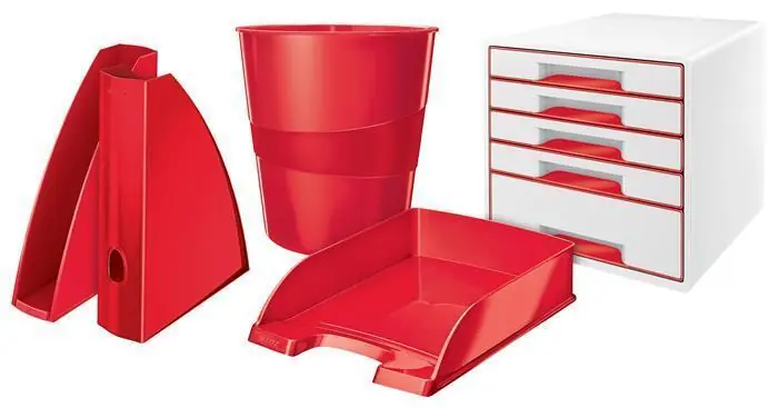 Odkladač "Wow", červená, plast, LEITZ 52263026 OFERTA office vše pro kancelář Akční Nabídka