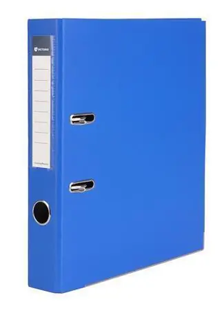 Nejprodávanější Pákový pořadač "Basic", královská modrá, 50 mm, A4, s ochranným spodním kováním, PP/karton, VICTORIA OFERTA office vše pro kancelář