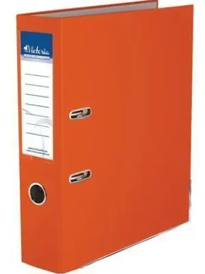 Pákový pořadač "Basic", oranžová, 75 mm, A4, s ochranným spodním kováním, PP/karton, VICTORIA OFERTA office vše pro kancelář Akční Nabídka