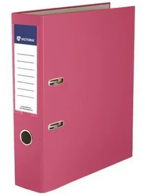 Bezpečná Platba Pákový pořadač "Basic", růžová, 75 mm, A4, PP/karton, VICTORIA OFERTA office vše pro kancelář