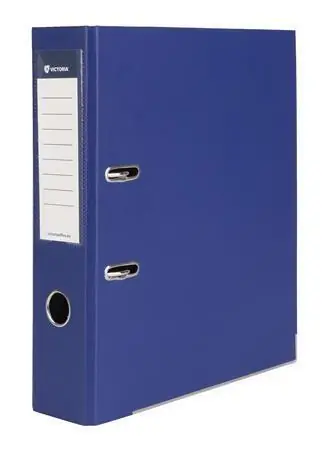 Výhodná Nabídka Pákový pořadač "Basic", tmavě modrá, 75 mm, A4, s ochranným spodním kováním, PP/karton, VICTORIA OFERTA office vše pro kancelář
