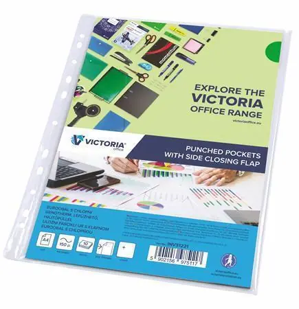 Obal na katalog s chlopní, transparentní, A4, 150 micron, VICTORIA OFERTA office vše pro kancelář Novinka