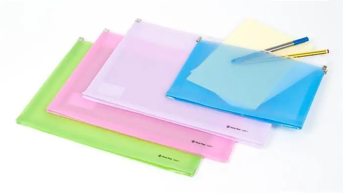 Obal se dnem, se zipem, růžové, A4, PP, PANTA PLAST OFERTA office vše pro kancelář Must-Have