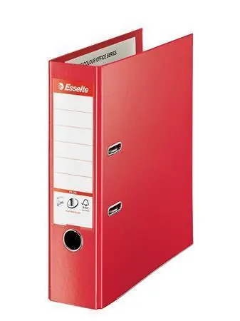 Tovární Cena Pákový pořadač "Standard Plus", ochranné spodní kování, Vivida červená, 80 mm, A4, PP, ESSELTE OFERTA office vše pro kancelář