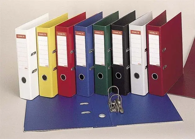 Originální Pákový pořadač "Standard", ochranné spodní kování, modrá, 50 mm, A4, PP, ESSELTE OFERTA office vše pro kancelář