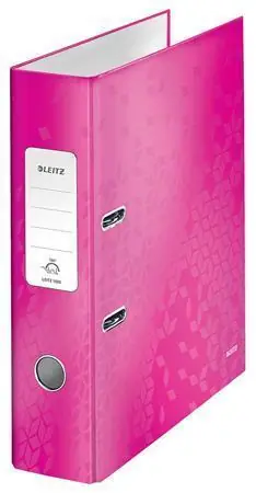 Nízká Cena Pákový pořadač 180° WOW", růžová, 80 mm, A4, polaminovaný karton, lesklý, LEITZ OFERTA office vše pro kancelář