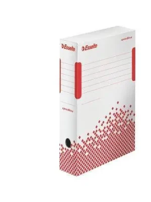 Akční Nabídka Rychle-složitelná archivační krabice "Speedbox", bílá, 80 mm, recyklovaný karton, ESSELTE OFERTA office vše pro kancelář