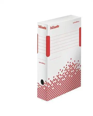 Akční Nabídka Rychle-složitelná archivační krabice "Speedbox", bílá, 80 mm, recyklovaný karton, ESSELTE OFERTA office vše pro kancelář