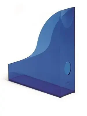 Akce Stojan na časopisy "Basic", transparentní modrá, plast, 73 mm, DURABLE OFERTA office vše pro kancelář