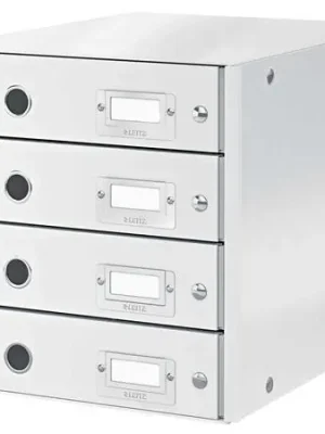 Zásuvkový box "Click&Store", bílá, 4 zásuvky, lesklý, LEITZ OFERTA office vše pro kancelář Výprodej