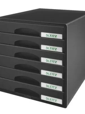 Omezená Nabídka Zásuvkový box "Plus", černá, plast, 6 zásuvek, LEITZ OFERTA office vše pro kancelář